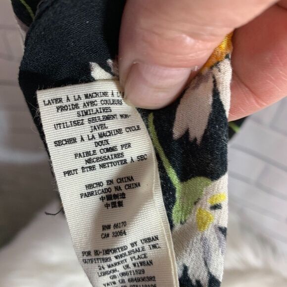 Free People Mix It Up Black Print Dress Sz… - Picture 5 of 6